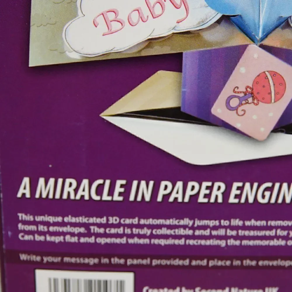 New Baby Girl Pop Up Greeting Card